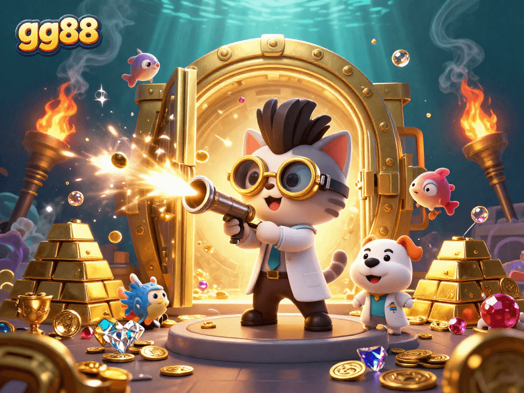 Win big at gg88 with an exhilarating underwater fish shooting game featuring 3D characters and treasure