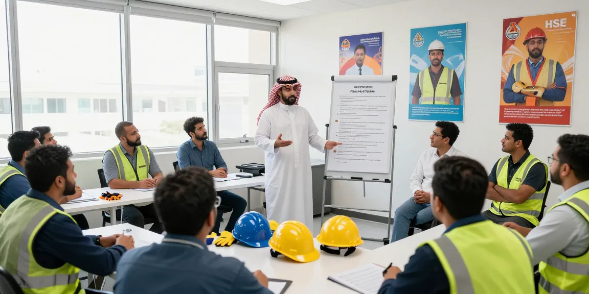 Training Institute Saudi Arabia engaging HSE professionals in a collaborative training workshop.