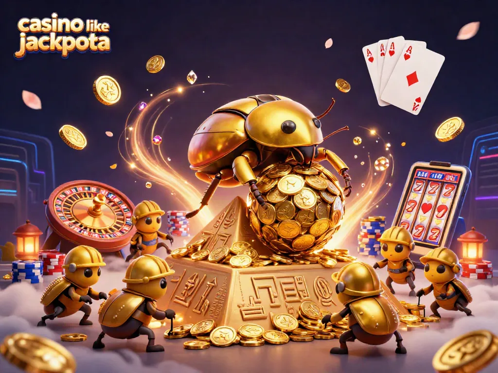Play exciting games at casinos like jackpota with dazzling golden coins and vibrant casino symbols