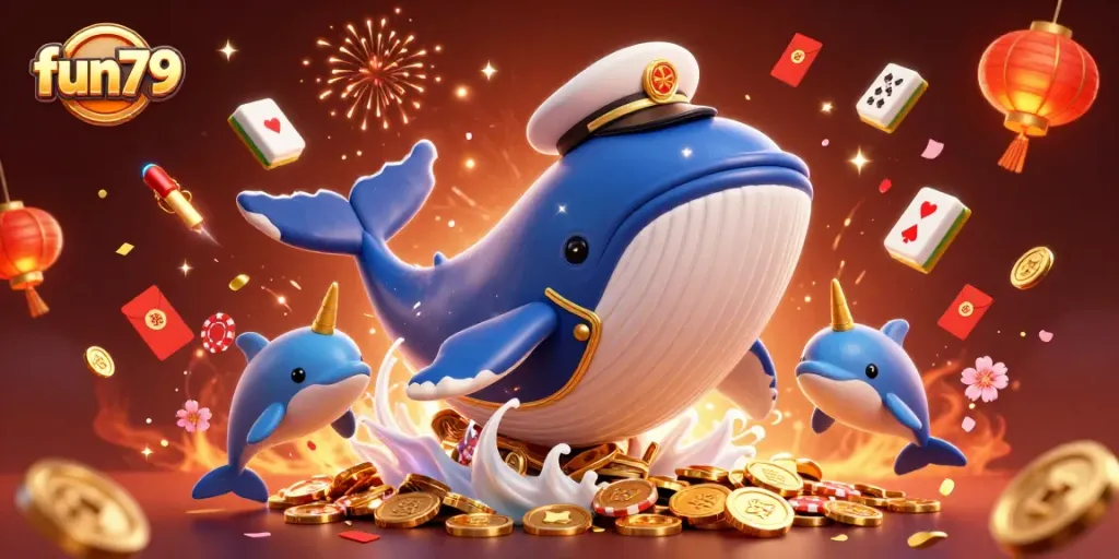 Engage with fun79's captivating casino experience featuring vibrant characters and festive elements.