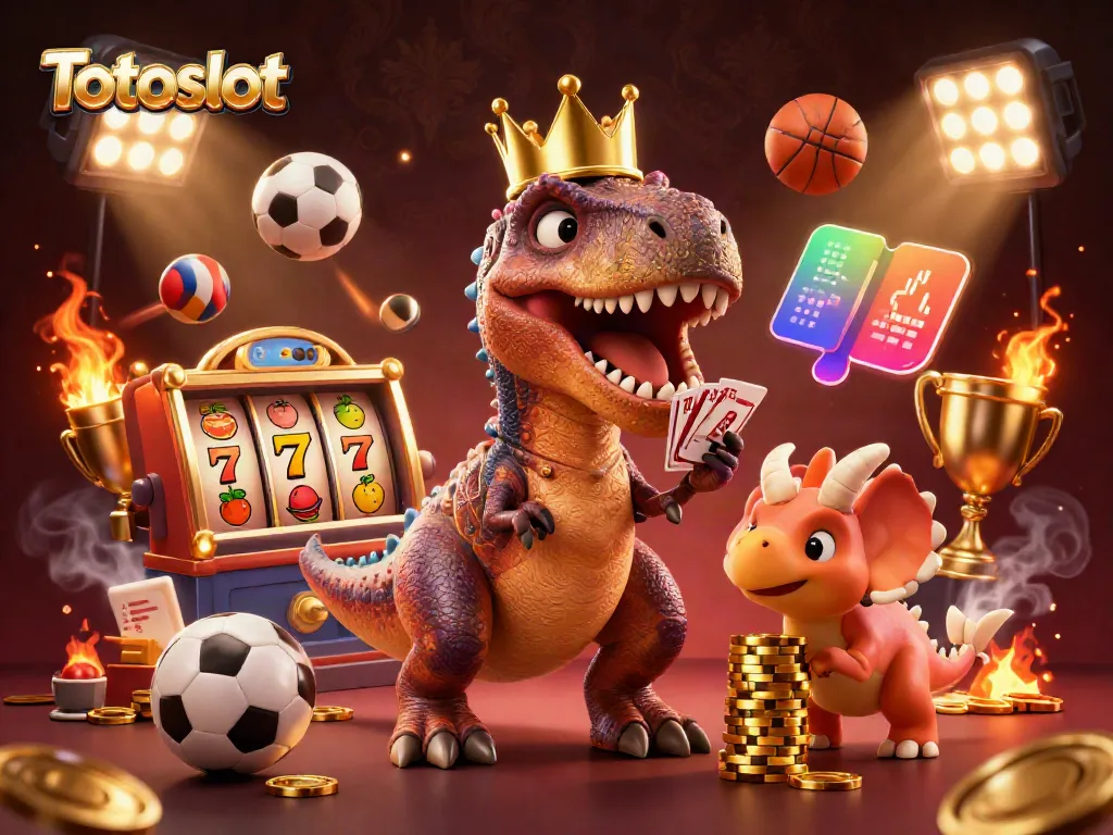 Totoslot menawarkan permainan slot yang menyenangkan dengan karakter ceria dinosaur dan elemen perjudian yang memikat.