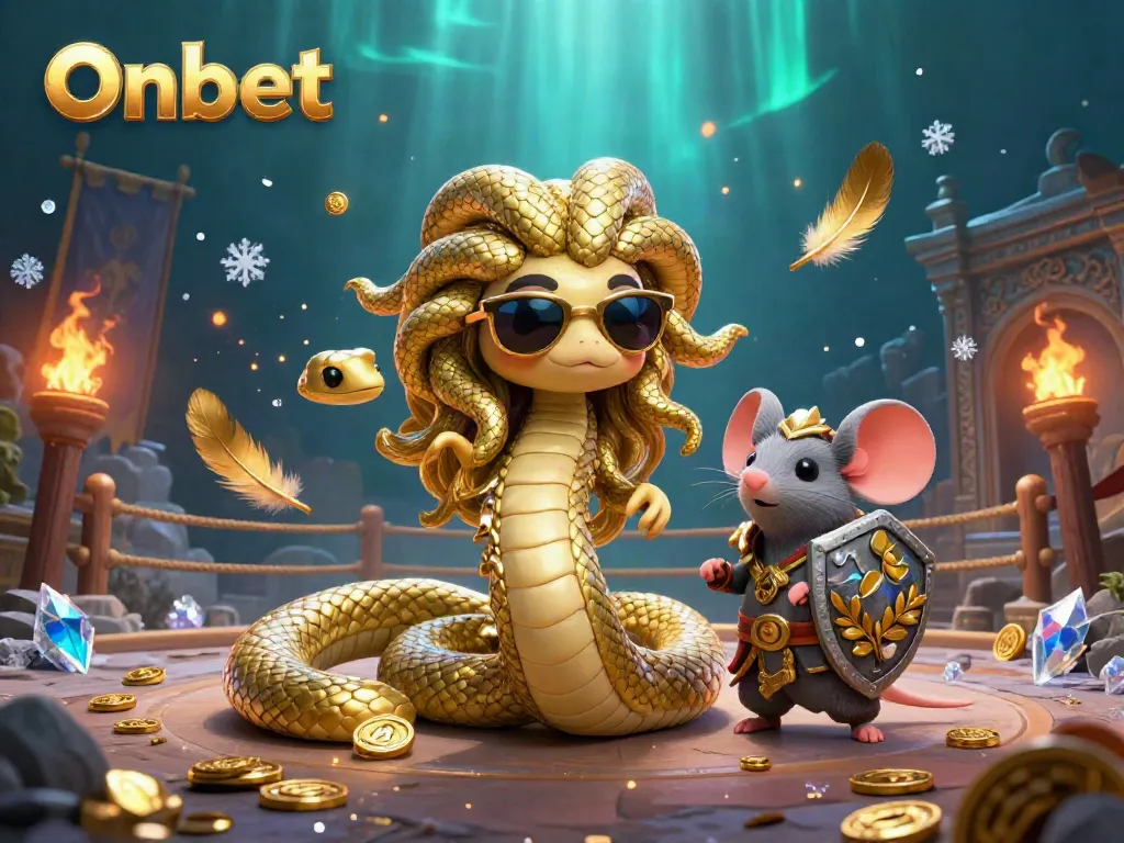 Experience thrilling gameplay with Onbet's charming characters in a vibrant casino setting.