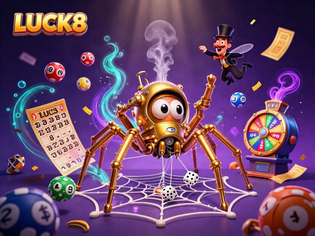 Experience thrilling LUCK8 moments with dynamic lottery and gaming elements in a vibrant casino setting.