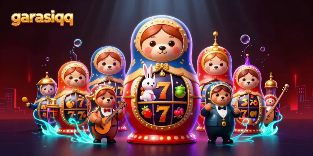 Experience the excitement of garasiqq with vibrant 3D casino characters and dynamic game elements.