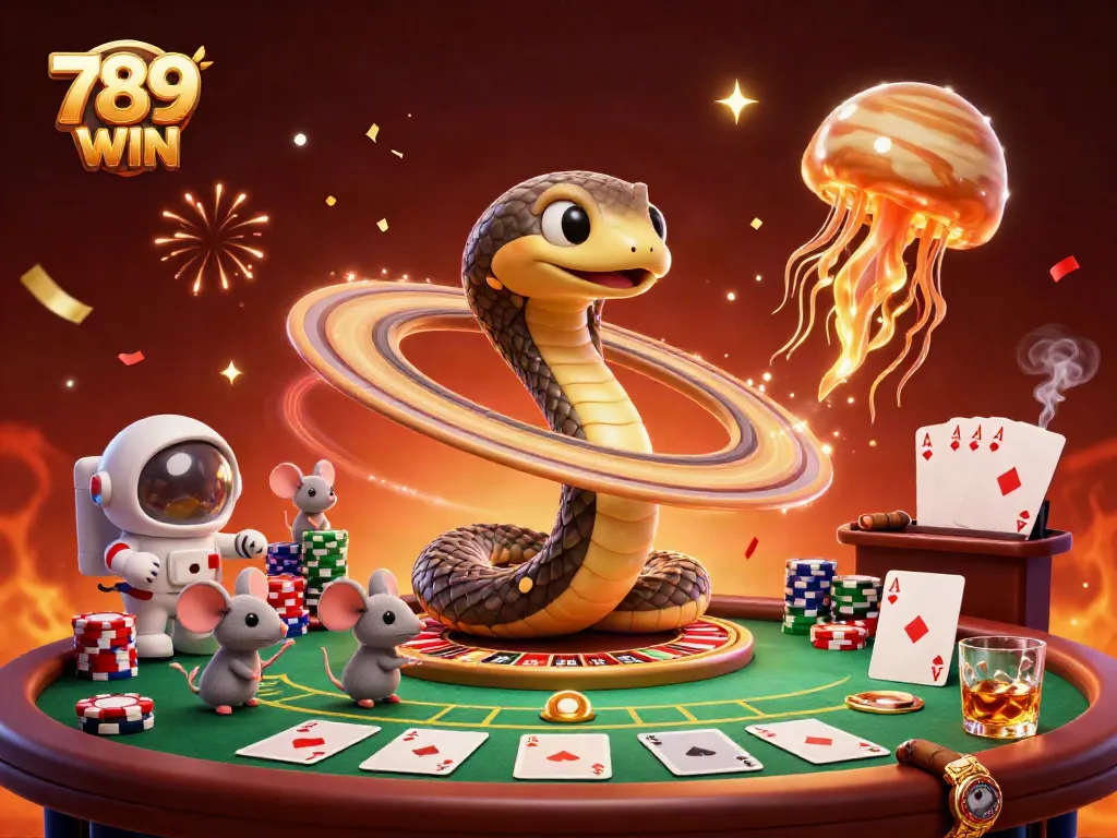 Engage with the vibrant world of 789WIN where cosmic characters gamble in a wildly imaginative casino setting.