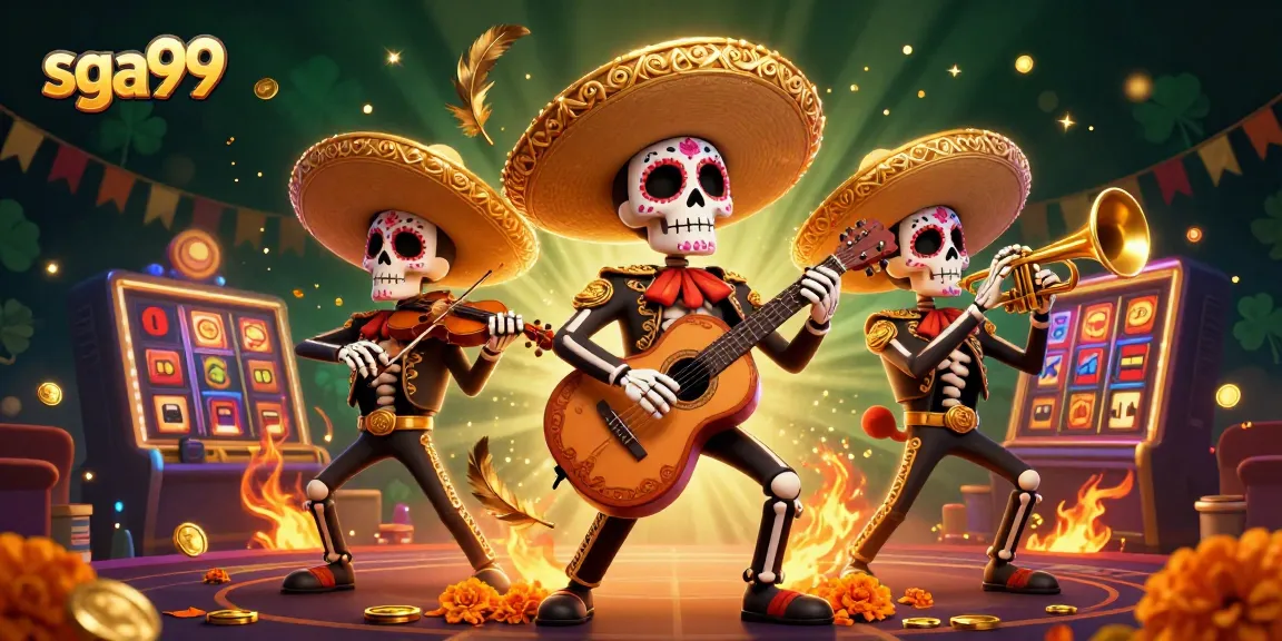 Experience exciting gameplay with sga99's vibrant casino atmosphere featuring intricate mariachi band elements.