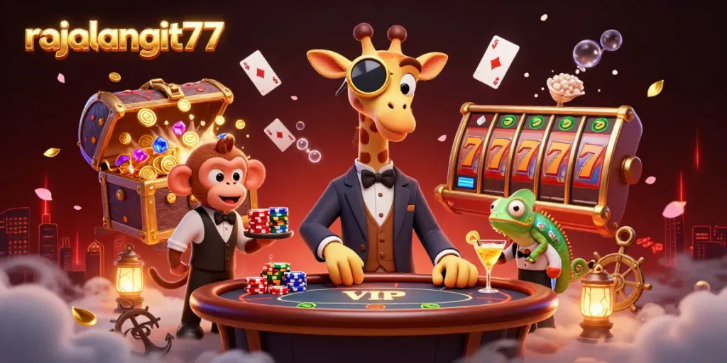 Permainan slot cepat di rajalangit77 dengan karakter lucu dan suasana ketegangan.