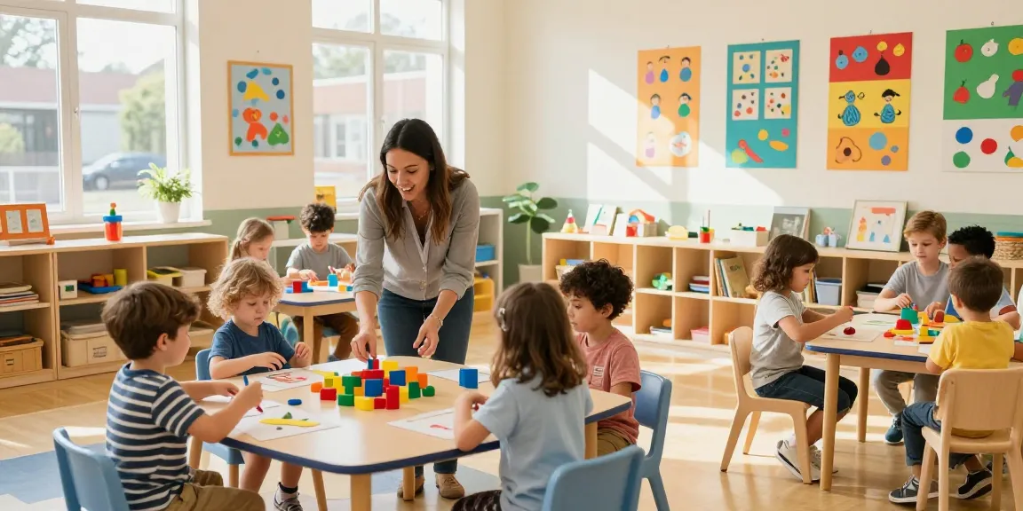 Engaging pre nursery Singapore classroom scene with diverse children exploring through inquiry-based learning.