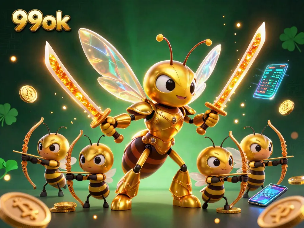 Engage with 99ok's vibrant casino atmosphere in this hyper-detailed 3D illustration, showcasing intricate gaming elements.