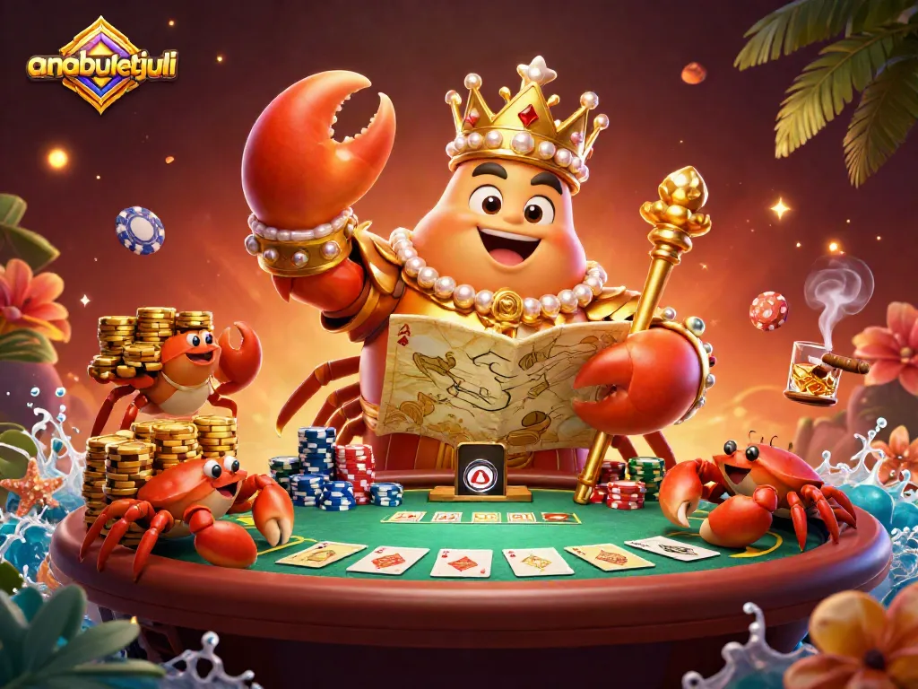 Gambaran anabulbetjuli yang menampilkan ketegangan permainan poker di acara kasino digital yang megah.