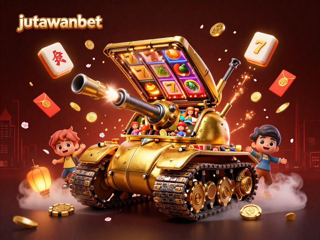 Spin slot machines and enjoy the thrill of gaming at jutawanbet, featuring vibrant casino elements.