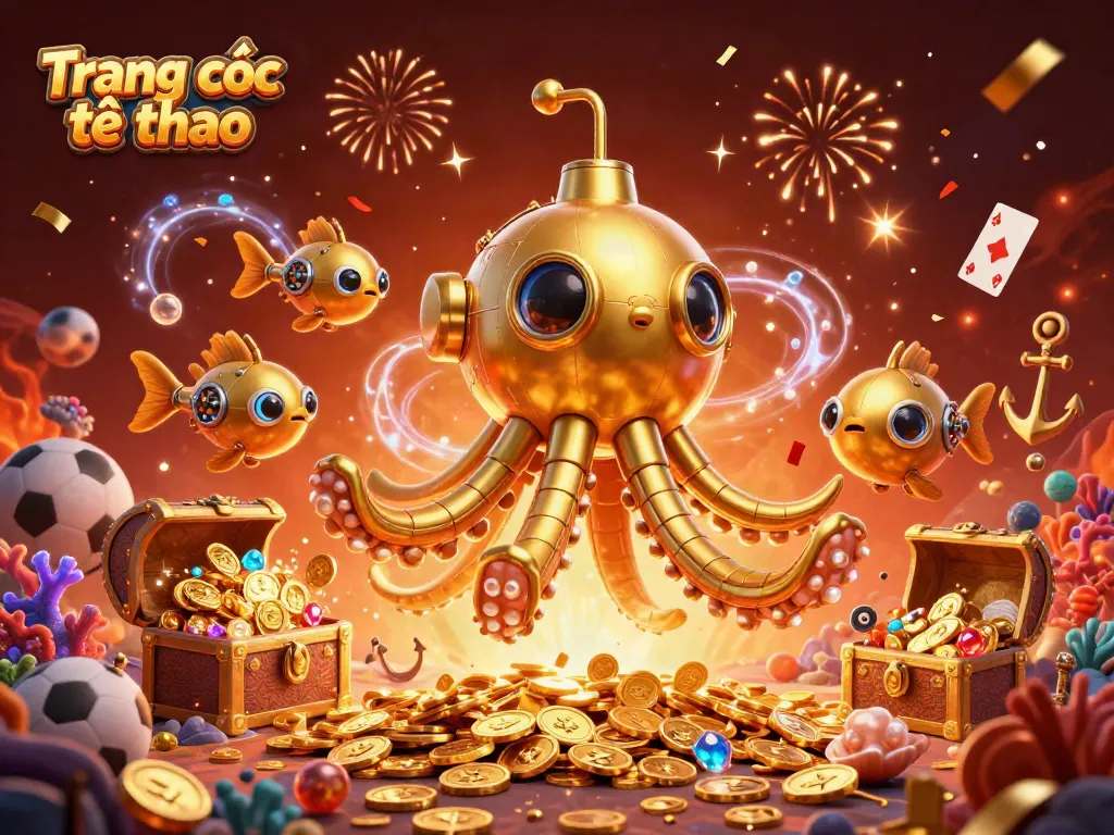 Engage with Trang cá cược thể thao through dynamic sports betting elements in a vibrant underwater scene.