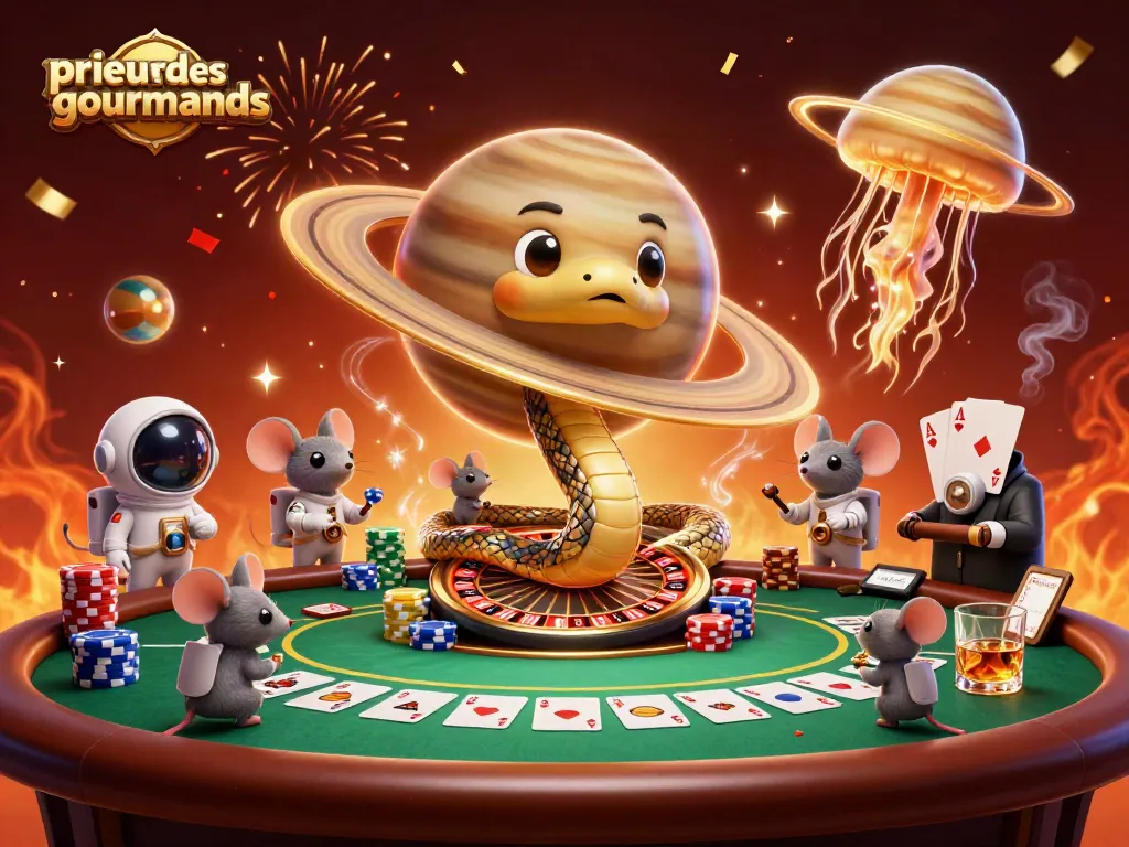 Engage with exciting gameplay at prieuredesgourmands featuring a Saturn ring snake roulette scene.