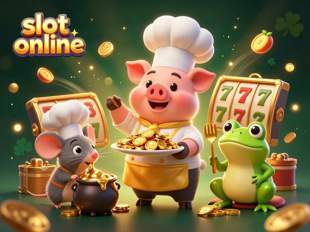 Engage in exciting slot online gameplay with vibrant characters and rich casino elements.