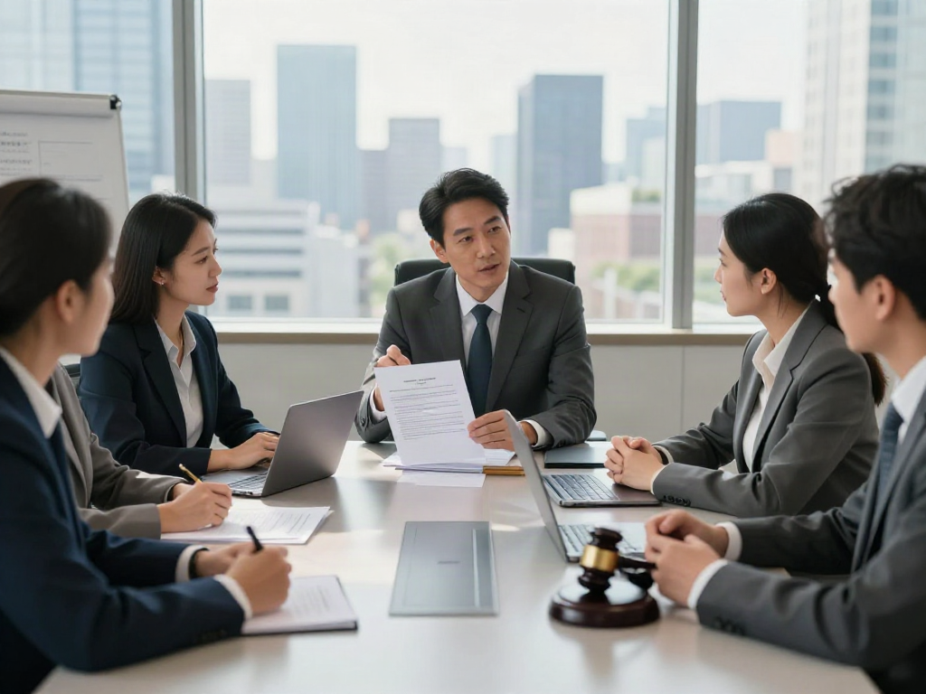 Arrest Warrant Lawyer Dubai consulting with clients in a modern office setting.