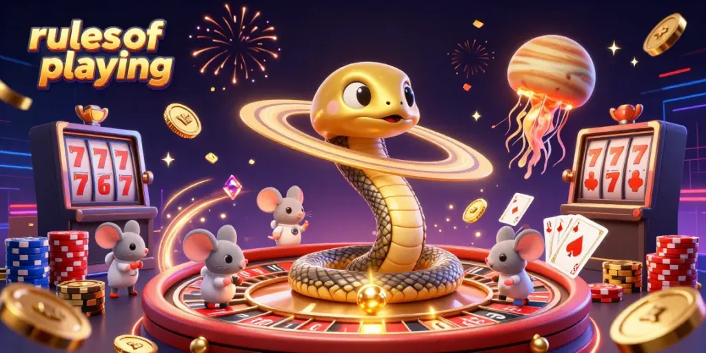 Experience thrilling gameplay and vibrant visuals featuring rulesofplaying with dynamic casino elements and characters.